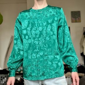 1970s long sleeve button down Laura and Jayne Collection blouse.